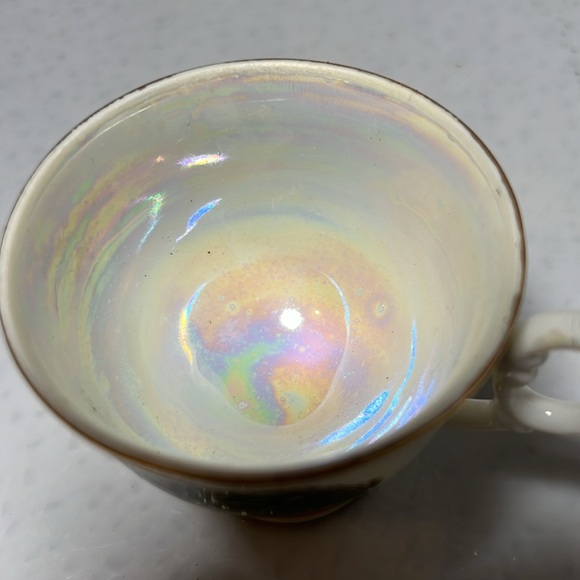 Vintage 70's Hearst Castle Pedestal Tea Cup & Saucer Set Gold Trim Made Japan - Picture 4 of 10